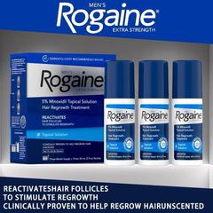 Set 3 chai Men's Rogaine 5% Minoxidil Topical Solution Hair Regrowth Treatment