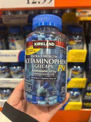 Kirkland Acetaminophen pm 375 Viên Hàng Mỹ Extra Strength Pain Reliever Fever Reducer Cho Người Lớn Giảm Đau Và Hạ Sốt Hiệu Quả