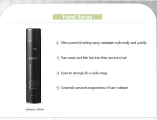 Gôm (keo) xịt tóc tạo kiểu cứng giữ nếp lâu Mugens Hair Spayr 300ml