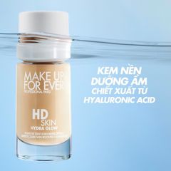 (Tone 1N00) Kem Nền Trang Điểm Make Up For Ever HD Skin Hydra Glow Hydrating Foundation Chính Hãng