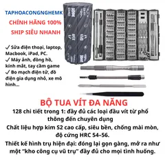Bộ Tua Vít Đa Năng 128in1 Chuyên Nghiệp - Công Cụ Sửa Chữa Điện Tử và Gia Dụng, Gọn Gàng và Tiết Kiệm