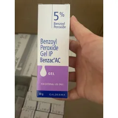 Kem Benzac AC 5% 2.5% Benzoyl peroxide 5% gel chấm mụn giảm mụn bọc mụn đầu trắng sưng tẩy đỏ 30gram