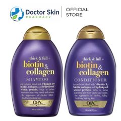 Dầu gội xả tím OGX Thick & Full Biotin Collagen dung tích 385ml
