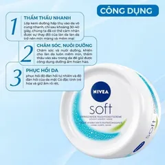 Kem Dưỡng Ẩm Nivea Soft  Dưỡng Ẩm Và Cải Thiện Tình Trạng Khô Da, Nứt Nẻ 200ml
