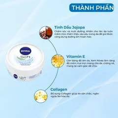 Kem Dưỡng Ẩm Nivea Soft  Dưỡng Ẩm Và Cải Thiện Tình Trạng Khô Da, Nứt Nẻ 200ml