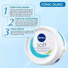 Kem Dưỡng Ẩm Nivea Soft  Dưỡng Ẩm Và Cải Thiện Tình Trạng Khô Da, Nứt Nẻ 200ml