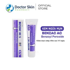 Kem Benzac AC 5% 2.5% Benzoyl peroxide 5% gel dung tích 30 gram