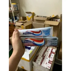 Kem Đánh Răng Aquafresh của Nga giúp Đánh Bay Mảng Bám Dưỡng Nướu Chắc Khỏe Hơi Thở Thơm Mát