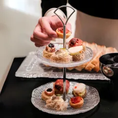 Đĩa bánh 2 tầng Diamante 24.5cm IVV