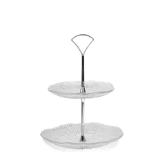 Đĩa bánh 2 tầng Diamante 24.5cm IVV