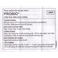 Probio - 14 gói x 1 gram - Vi sinh sống dạng động khô, giúp cân bằng hệ vi sinh đường ruột date 8/2026