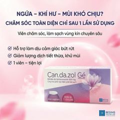 Viên Đặt Phụ Khoa Candazol Gé Vaginal Mycose 1 Ovule - Giảm Nấm Ngứa viêm nhiểm vùng kín