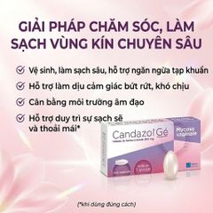 Viên Đặt Phụ Khoa Candazol Gé Vaginal Mycose 1 Ovule - Giảm Nấm Ngứa viêm nhiểm vùng kín