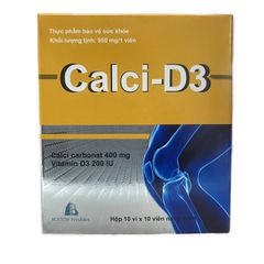 Calci-D3 - 100 viên - hỗ trợ tăng cường phát triển xương, răng; giảm nguy cơ loãng xương ở người cao tuổi