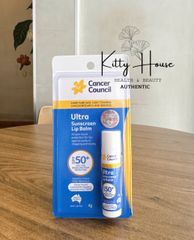 [Nhập khẩu chính ngạch] Son Dưỡng Môi Chống Nắng Cancer Council Ultra Sunscreen Lip Balm SPF50+ 4g