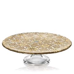 Đĩa chân đế IVV Arabesque Gold Leaf