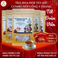 Combo 150 túi Lọc Trà Hoa Hòe Đặc Sản Thơm Vị Ngọt Dễ Uống Tiện Lợi - Deal Hời Uống 5 Tháng