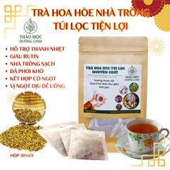Gói 30 Túi Lọc Trà Hoa Hòe Nguyên Chất Vị Ngọt Nhẹ - Thanh Mát, Tiện Lợi