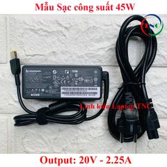 Sạc Laptop Lenovo Chân USB 20V 65W 90W 45W - Tương thích X240 X250 X260 T450s T460 T460S - Phụ kiện chính hãng giá rẻ