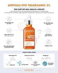 Tinh Chất Hỗ Trợ Giảm Nám, Dưỡng Trắng Ahohwa NTG Whitening Ampoule 50ml