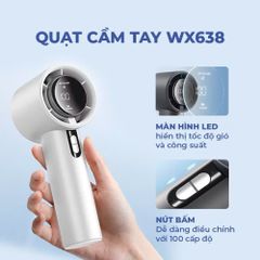Quạt Tích Điện Wx638, 100 Tốc Độ Gió 