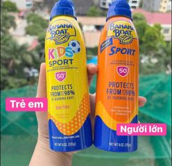 Xịt Chống Nắng Banana Boat Kids Sport SPF50+ 170g – bảo vệ da trẻ em