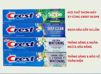 Kem đánh răng Crest hỗn hợp các loại sạch răng hằng ngày