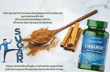 Viên uống Puritan’s Pride Cinnamon Chromium 120 viên – hỗ trợ chuyển hóa, ổn định cơ thể
