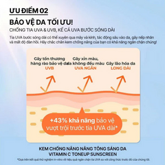 (Cao cấp) Kem chống nắng dưỡng sáng da INNISFREE VITAMIN C TONE UP SUNSCREEN SPF50+ PA++++ 50mL Chính hãng