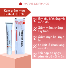 Kem Dưỡng Effederm 0.05 Bailleul Pháp Hỗ Trợ Tái Tạo, Làm Mịn Và Cải Thiện Cấu Trúc Da (30g)
