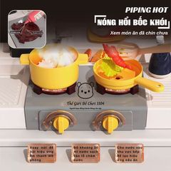 Đồ chơi quầy bán gà rán GuGu hiệu ứng hơi nước, đổi màu thức ăn, bé có trải nghiệm nấu ăn và bán hàng