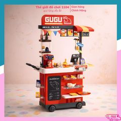Đồ chơi quầy bán gà rán GuGu hiệu ứng hơi nước, đổi màu thức ăn, bé có trải nghiệm nấu ăn và bán hàng