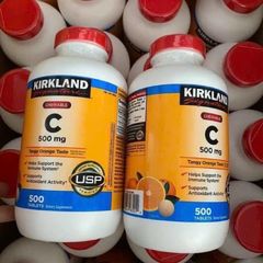 Kẹo VITAMIN C 500MG - 500 VIÊN  bổ sung Vitamin C KIRKLAND hàng Mỹ CAM KẾT CHÍNH HÃNG MỸ