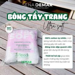 Bông tẩy trang 100% cotton tự nhiên mịn SENADEMAR 225 miếng/túi