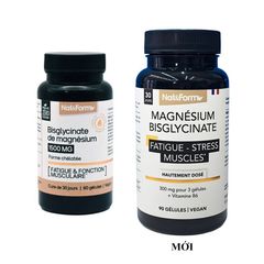 Magie Bisglycinate 1500mg thuần chay Nat&Form Pháp 90 viên