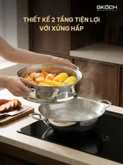 CHẢO WOK KÈM XỬNG HẤP GKÖCH – ĐẲNG CẤP BẾP ĐỨC