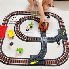 Đồ chơi lắp ráp đường ray tàu hỏa cho bé cỡ lớn dùng pin có nhạc giúp bé phát triển tư duy logic dành cho bé 3 tuổi