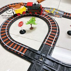 Đồ chơi lắp ráp đường ray tàu hỏa cho bé cỡ lớn dùng pin có nhạc giúp bé phát triển tư duy logic dành cho bé 3 tuổi
