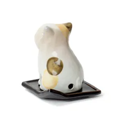 Lư hương gốm hình mèo Nhật Bản – Incense Holder decor bàn trà, phòng ngủ