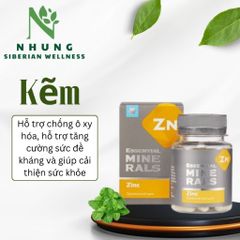 Essential Minerals Zinc (Zn) Siberian, bổ sung kẽm và vitamin, hỗ trợ tăng cường sức đề kháng