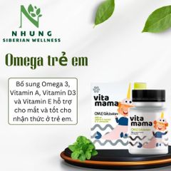 Thực phẩm VitaMama Siberian Wellness Omega-3, bổ sung dinh dưỡng, tác dụng tốt cho mắt và não bộ trẻ