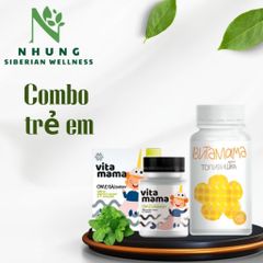COMBO Vitamama Siberian immunity sweets, hỗ trợ tăng cường sức đề kháng cho trẻ em+Vitamama. Immunotops Chewable Tablets