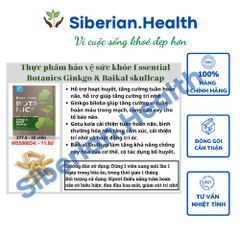 [ Hỗ trợ trí nhớ] Thực phẩm bảo vệ sức khỏe Essential Botanics Ginkgo & Baikal skullcap – 30 viên - Date T8/2023