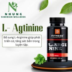 L arginine thực phẩm bảo vệ sức khỏe Fitness Catalyst. L-Arginine - 120 viên/lọ