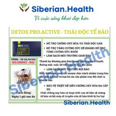 [ Date 2026 Siêu giải độc ] Siberian Super Natural Nutrition. Detox Pro.Active  giúp chống oxy hóa, giải độc gan 16 gói
