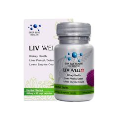 Viên uống hạ men gan, thải độc gan Deep Blue Health Liv Well 30 viên