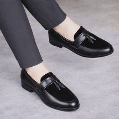 ( Mã D4 ) Giày lười nam boy phố hàn quốc, giày tây nam chụp kỷ yếu đế cao su chống trơn trượt có khâu