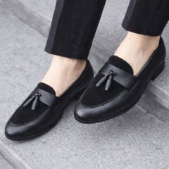 ( Mã D4 ) Giày lười nam boy phố hàn quốc, giày tây nam chụp kỷ yếu đế cao su chống trơn trượt có khâu