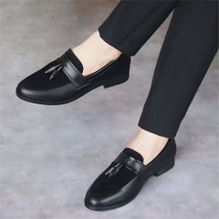( Mã D4 ) Giày lười nam boy phố hàn quốc, giày tây nam chụp kỷ yếu đế cao su chống trơn trượt có khâu