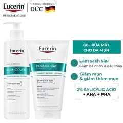 Gel Rửa Mặt Eucerin Cho Da Mụn 400ml Dermopure Clinical Correcting Gel To Foam